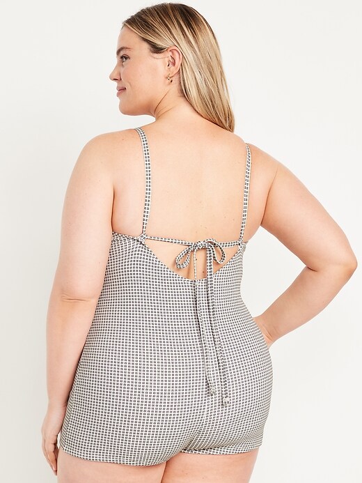 Image number 8 showing, Textured Swim Romper -- 2.5-inch inseam