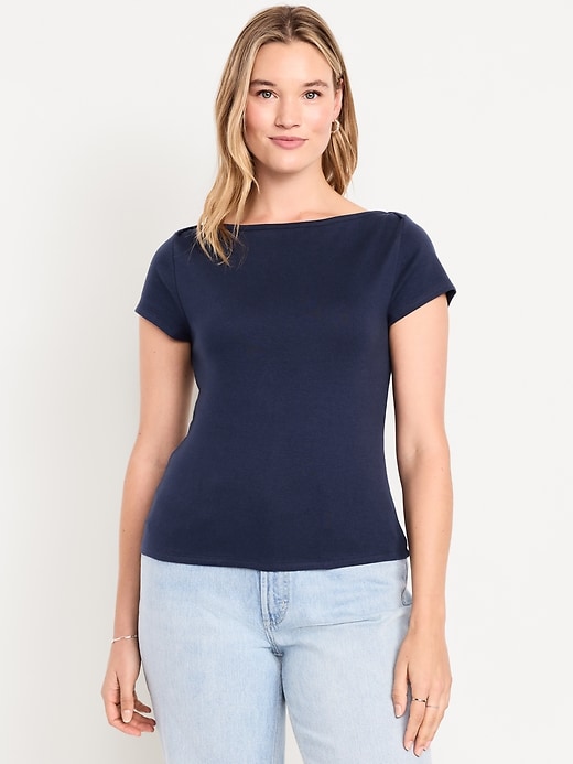 Image number 5 showing, Snug Boatneck T-Shirt