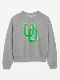 College Crew-Neck Sweatshirt for Women