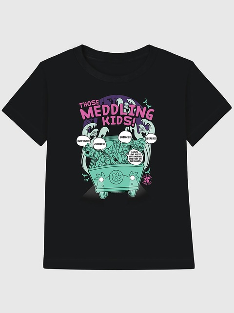 Scooby Doo Meddling Since 1969 Graphic T-Shirt for Kids - Black