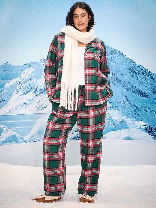 Image number 7 showing, Plaid Flannel Pajama Pant Set for Women