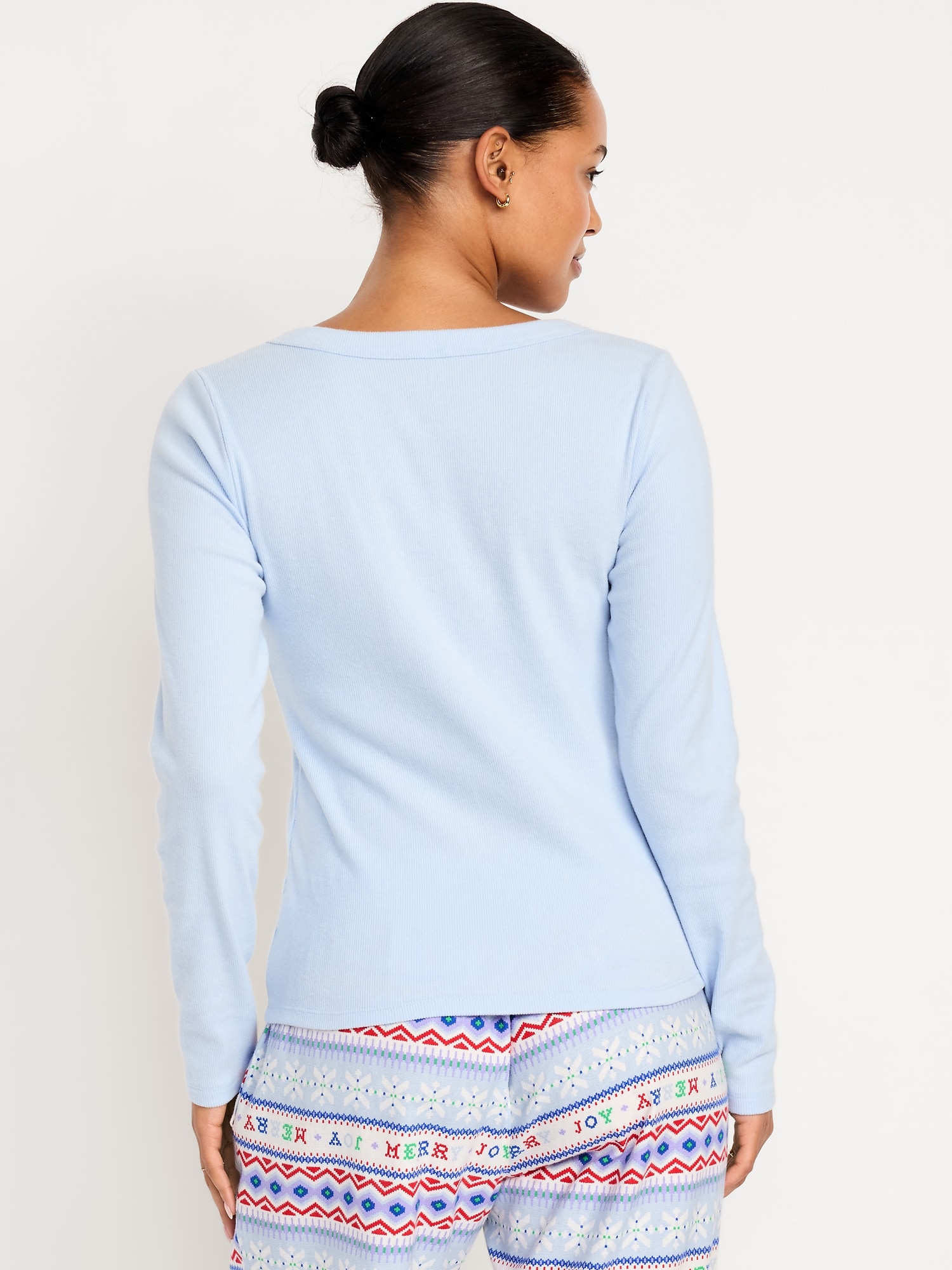 Cozy Snug Long-Sleeve V-Neck T-Shirt