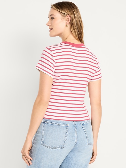 Image number 6 showing, Snug Crew-Neck Ribbed T-Shirt