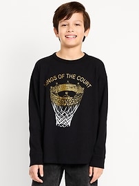 Image number 1 showing, Oversized Long-Sleeve Graphic T-Shirt for Boys