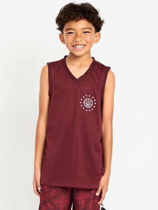 Image number 3 showing, Mesh Graphic Basketball Tank Top for Boys