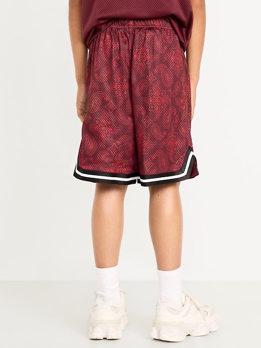 Image number 2 showing, Printed Mesh Basketball Shorts for Boys (At Knee)