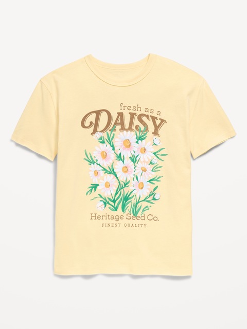 Short-Sleeve Oversized Graphic T-Shirt for Girls