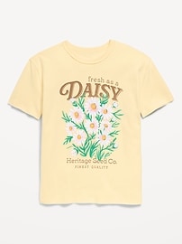Image number 1 showing, Short-Sleeve Oversized Graphic T-Shirt for Girls