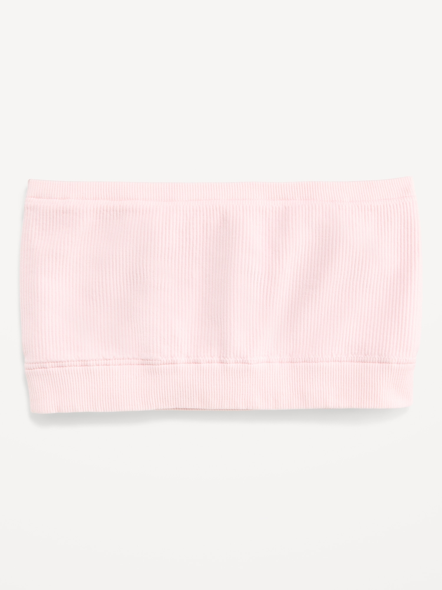 Бельё Longline, бандо, без швов, в рубчик — Old Navy, цвет: Пастельный розовый