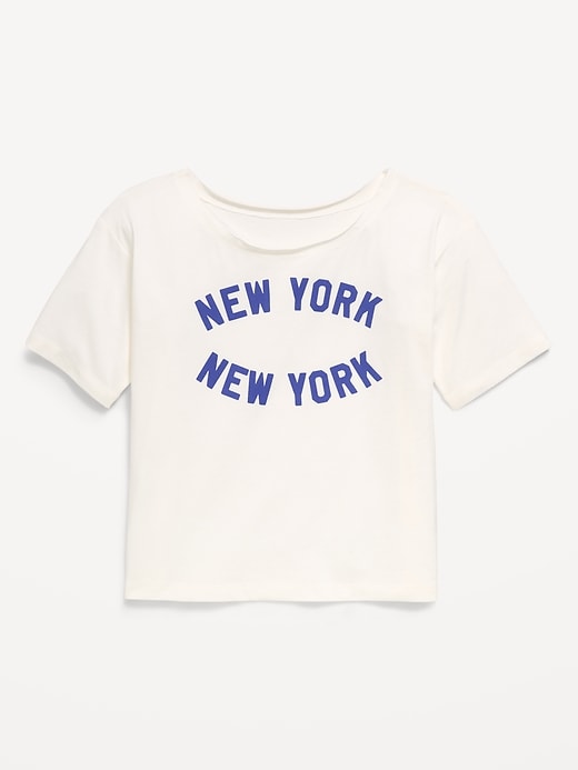 Image number 2 showing, Off-Shoulder Graphic T-Shirt for Girls