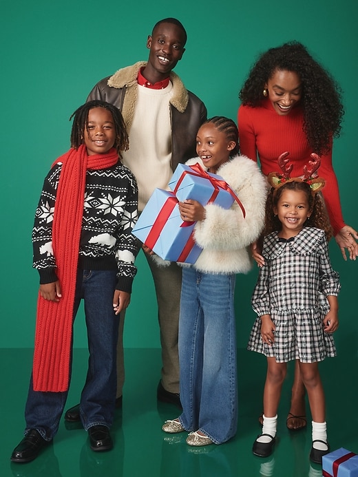 Image number 4 showing, Long-Sleeve Plaid Collared Dress for Toddler Girls