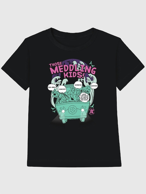 Scooby Doo Meddling Since 1969 Graphic T-Shirt for Kids - Black