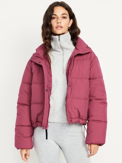 Water-Resistant Puffer Jacket - Thimble Berry
