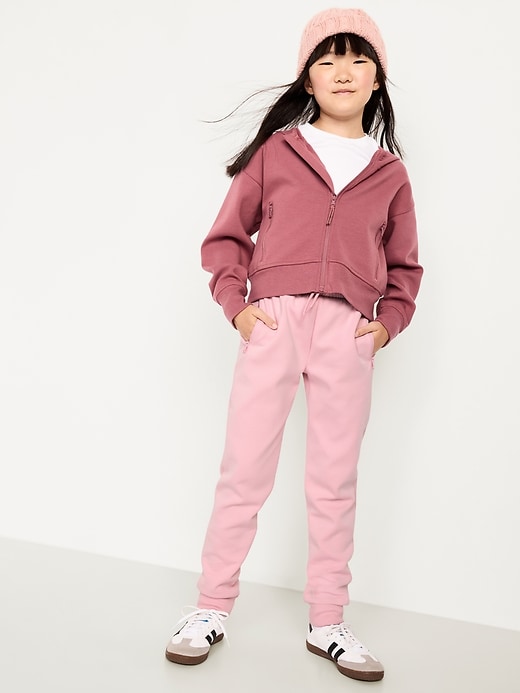 Image number 1 showing, Slim High-Waisted Dynamic Fleece Joggers for Girls