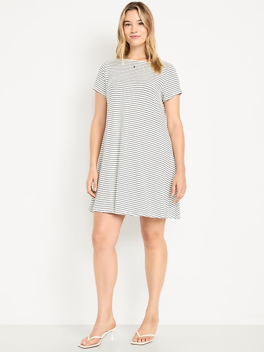 Image number 7 showing, Short-Sleeve Mini Swing Dress