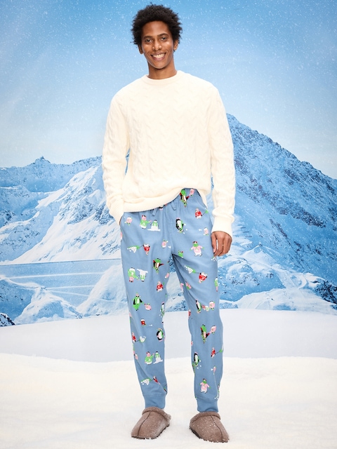 Flannel Pajama Jogger for Men - Penguins (Match The Fam!)