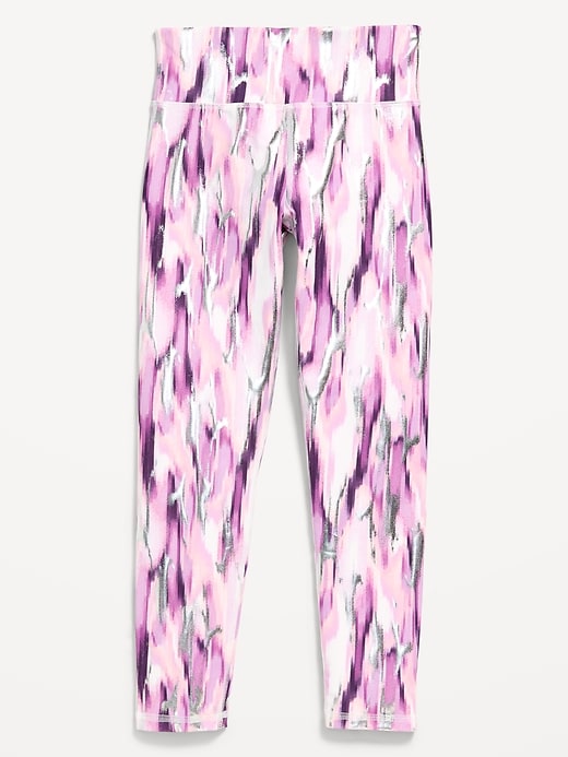 Image number 2 showing, High-Waisted PowerSoft 7/8-Length Leggings for Girls