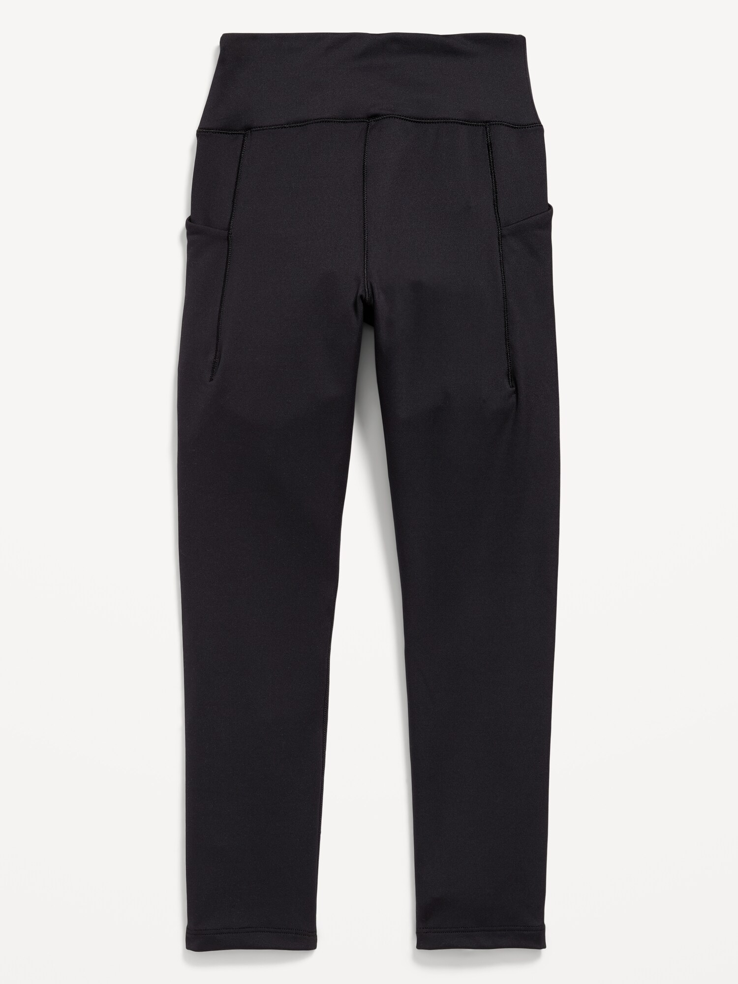 Леггинсы Old Navy High-Waisted StudioSmooth 7/8 Leggings для девочек, цвет: Чёрный — фото 2
