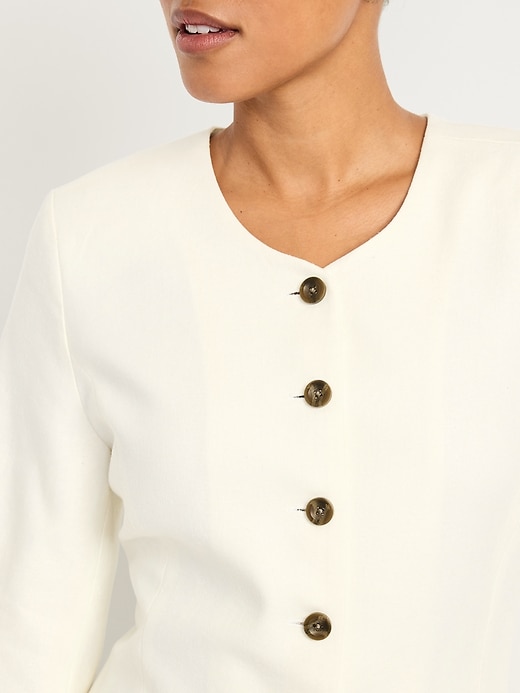 Image number 4 showing, Fitted Long Blazer