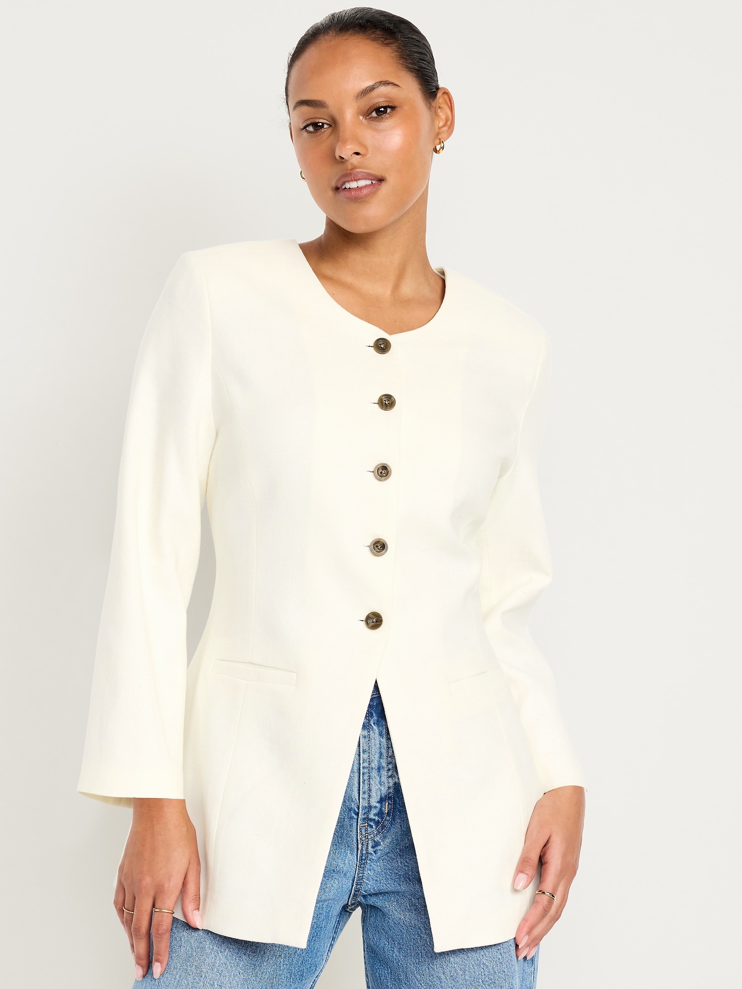 Fitted Long Blazer