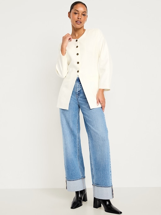 Image number 3 showing, Fitted Long Blazer