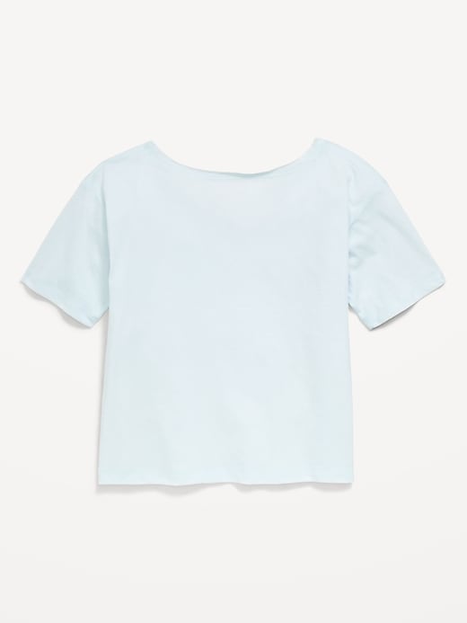 Image number 3 showing, Off-Shoulder Graphic T-Shirt for Girls