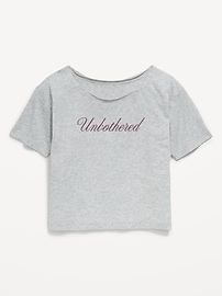 Image number 1 showing, Off-Shoulder Graphic T-Shirt for Girls