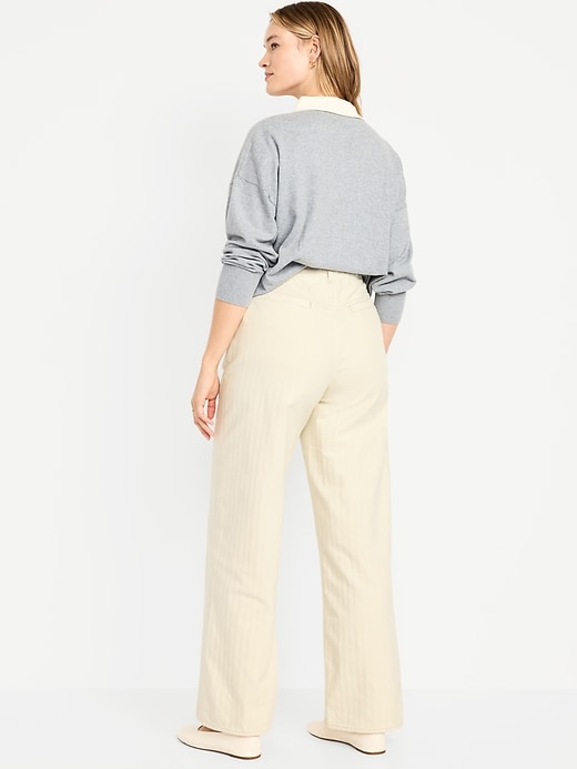 Image number 7 showing, High-Waisted Baggy Wide-Leg Utility Jeans