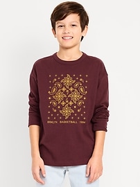 Image number 1 showing, Oversized Long-Sleeve Graphic T-Shirt for Boys