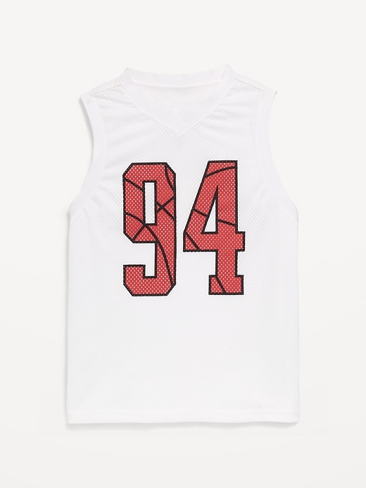 Image number 1 showing, Mesh Graphic Basketball Tank Top for Boys