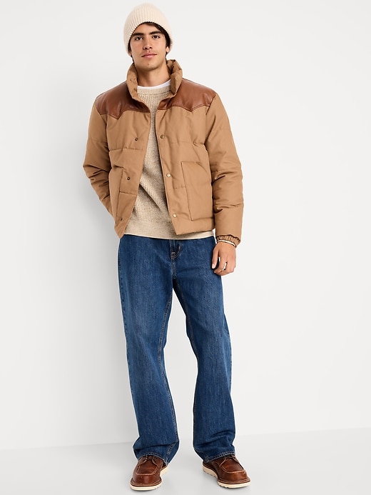 Image number 3 showing, Western Canvas Puffer Jacket