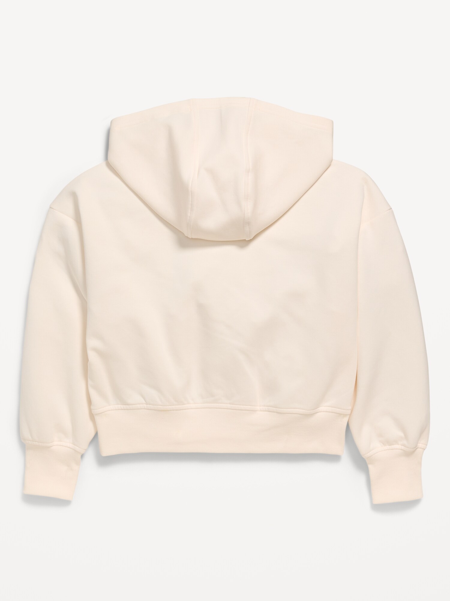 Худи Old Navy Oversized Dynamic Fleece Full-Zip для девочек, цвет: Creme De La Creme — фото 4