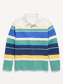 Image number 1 showing, Long-Sleeve Rugby Polo Shirt for Boys