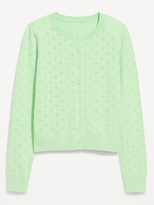 Image number 4 showing, SoSoft Pointelle Cardigan