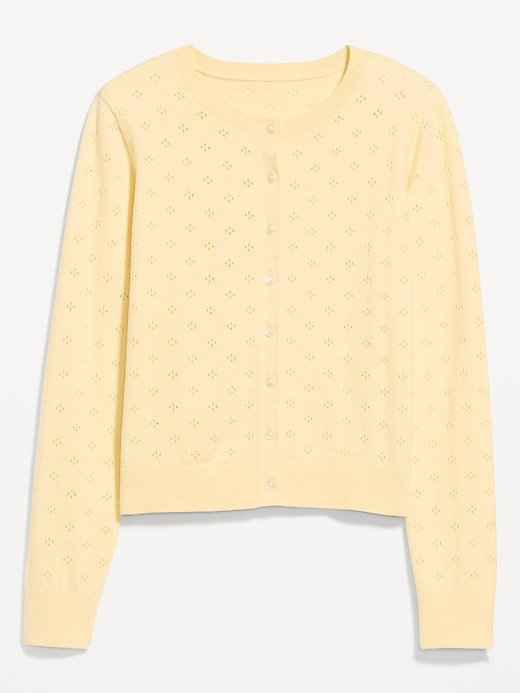 Image number 4 showing, SoSoft Pointelle Cardigan