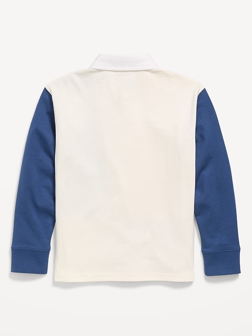 Image number 2 showing, Long-Sleeve Rugby Polo Shirt for Boys