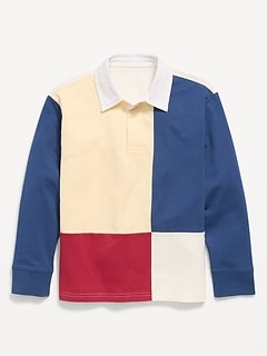 Long-Sleeve Rugby Polo Shirt for Boys
