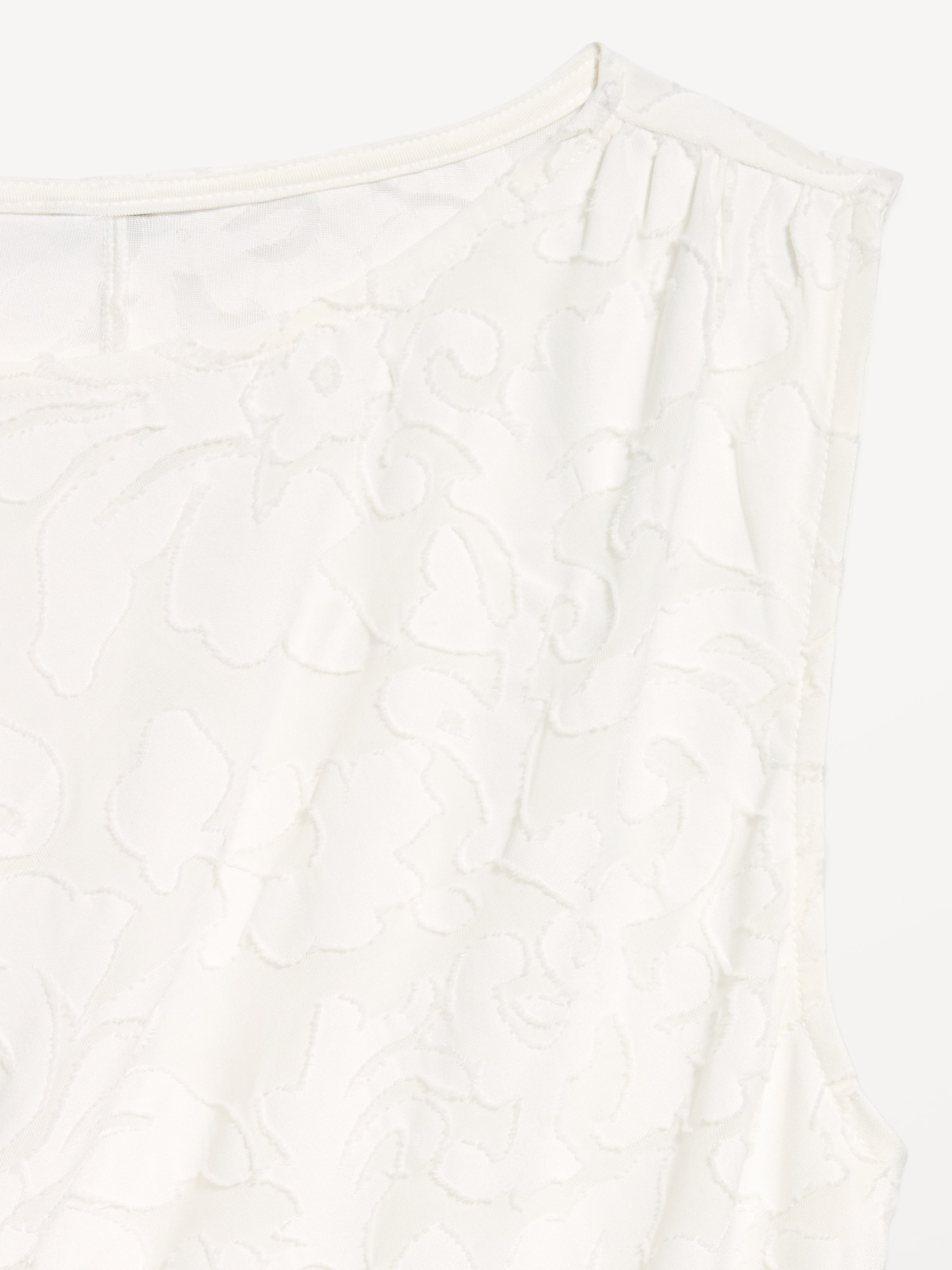 Jacquard Side-Drape Top