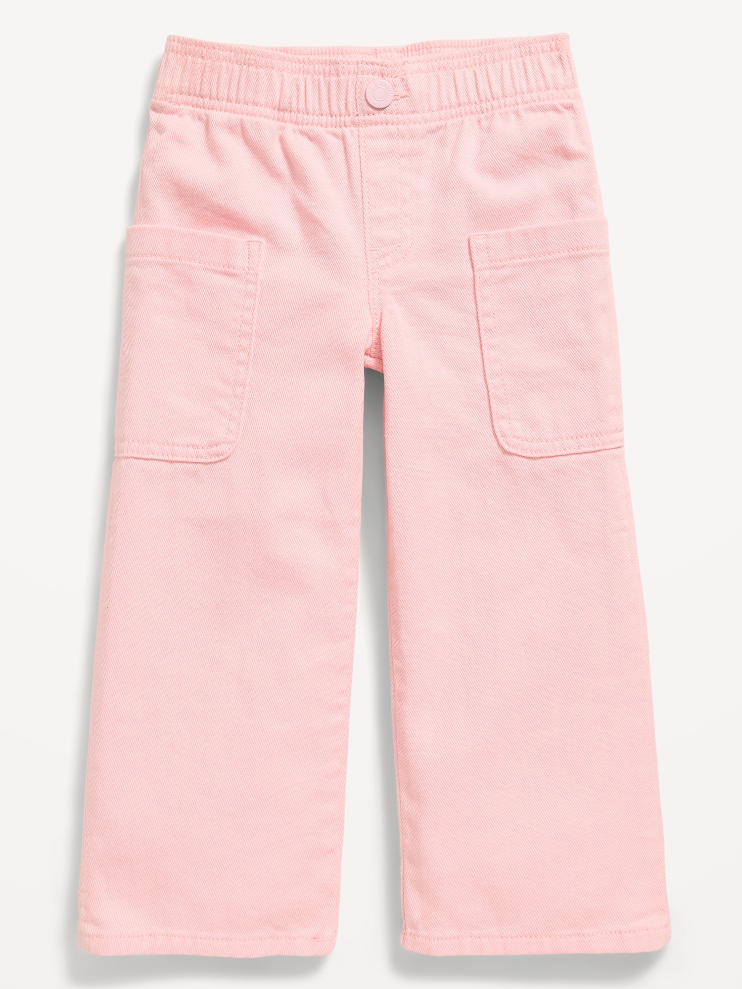 High-Waisted Baggy Wide-Leg Pull-On Pants for Toddler Girls