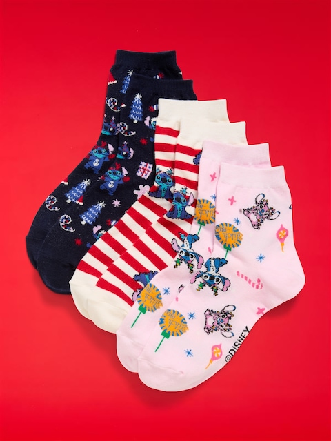 Disney© 3-Pack Novelty Quarter Crew Socks for Women