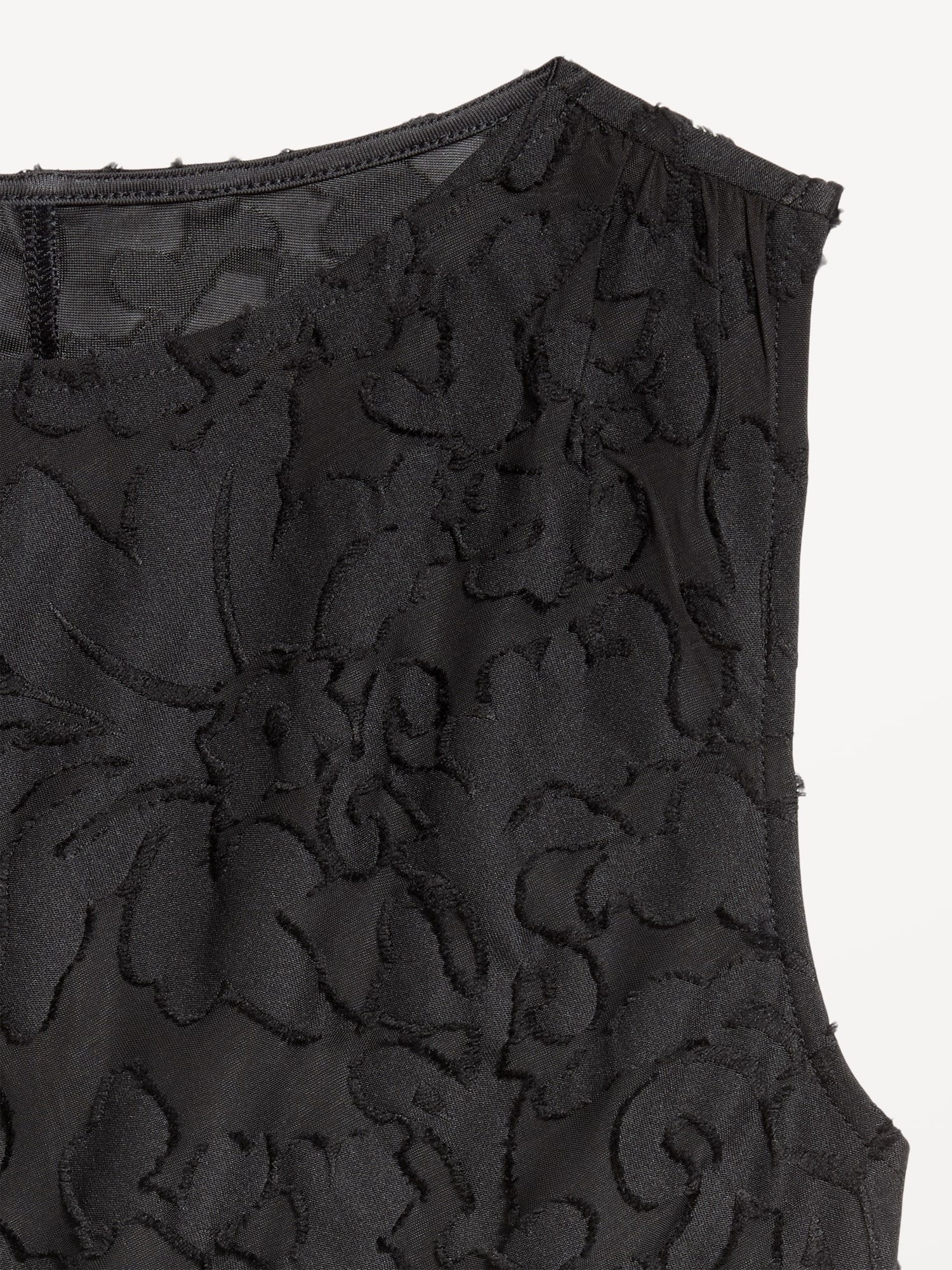 Jacquard Side-Drape Top