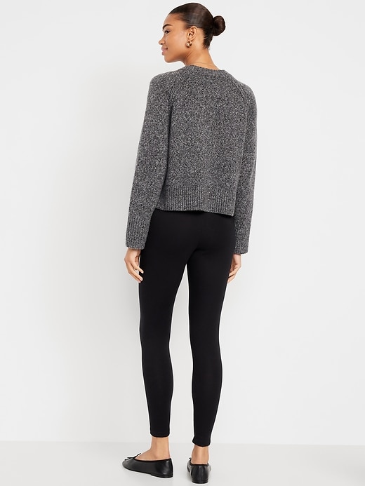 Image number 2 showing, High-Waisted Fleece-Lined Leggings 3-Pack