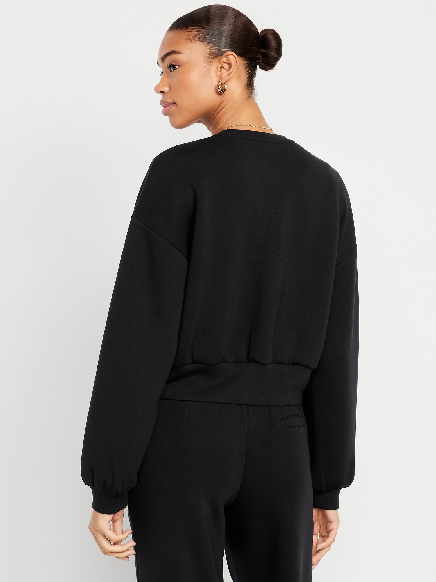 Bounce Fleece Twist-Front Top | Old Navy