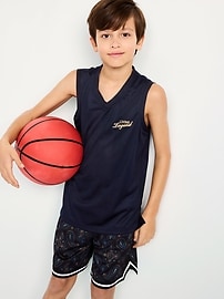 Image number 1 showing, Mesh Graphic Basketball Tank Top for Boys