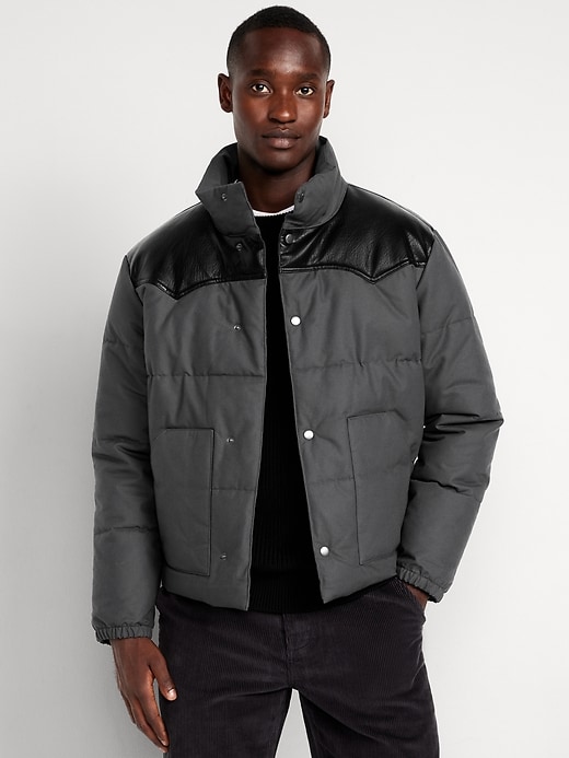 Image number 1 showing, Western Canvas Puffer Jacket