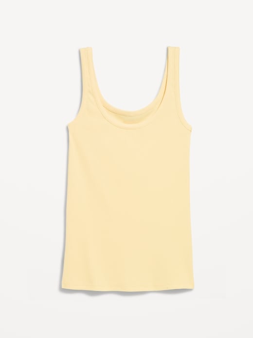 Image number 2 showing, First-Layer Ribbed Scoop-Neck Tank Top