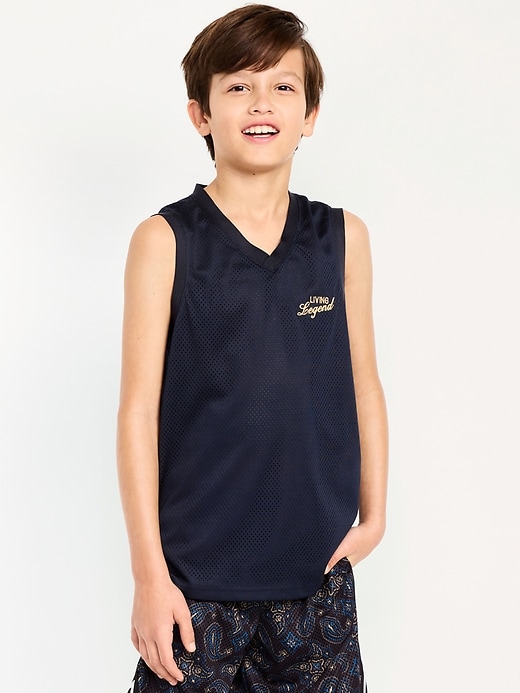 Image number 3 showing, Mesh Graphic Basketball Tank Top for Boys