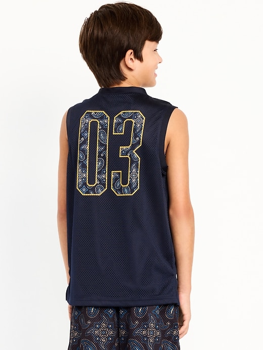 Image number 2 showing, Mesh Graphic Basketball Tank Top for Boys