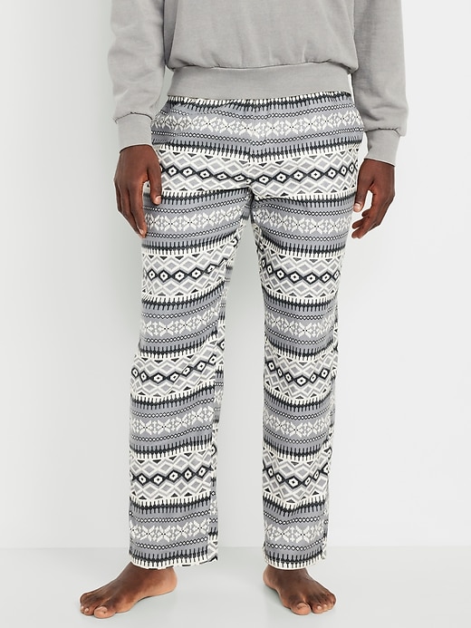 Image number 1 showing, Printed Flannel Pajama Pants for Men