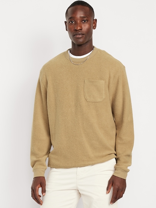 Image number 1 showing, Loose Pocket Crew-Neck Sweatshirt